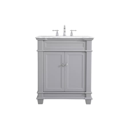 30 Inch Single Bathroom Vanity Set In Grey